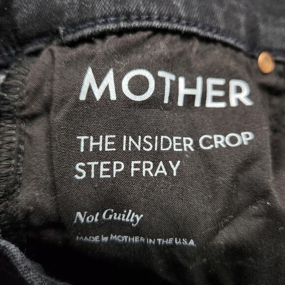 Mother The Insider Crop Step Fray Not Guilty Jeans Size 25 - Picture 4 of 9